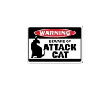 Warnung: Vorsicht vor der Katze! Sie greifen Kaninchen an.