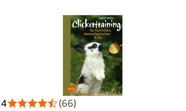 Ein süßes Kaninchen lernt Clickertraining. Das Buch "Clickertraining für Kaninchen, Meerschweinchen & Co." zeigt, wie es geht.